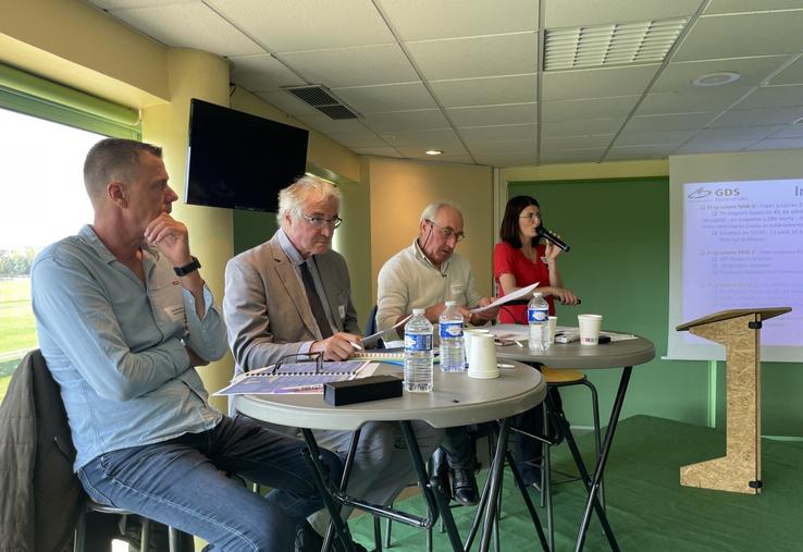Patrice Ménard, Éric David, Jean-Claude Coste et Delphine Aubriot.