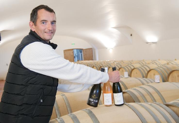 Vincent Denis, du domaine Famille Denis à Cléré-sur-Layon. Le vigneron aspire à davantage de stabilité, aussi bien au niveau national qu'au niveau international. 