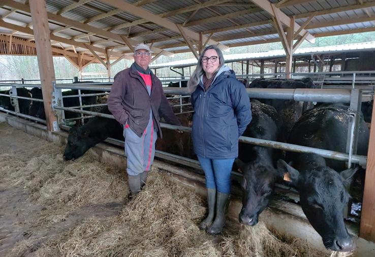 Le troupeau d'Angus de Jeannick et Alexia Cantin est hébergé dans le nouveau bâtiment depuis le 9 janvier 2026.